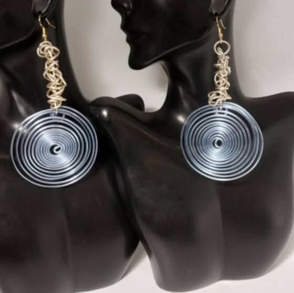 Elegant Silver Spiral Earrings